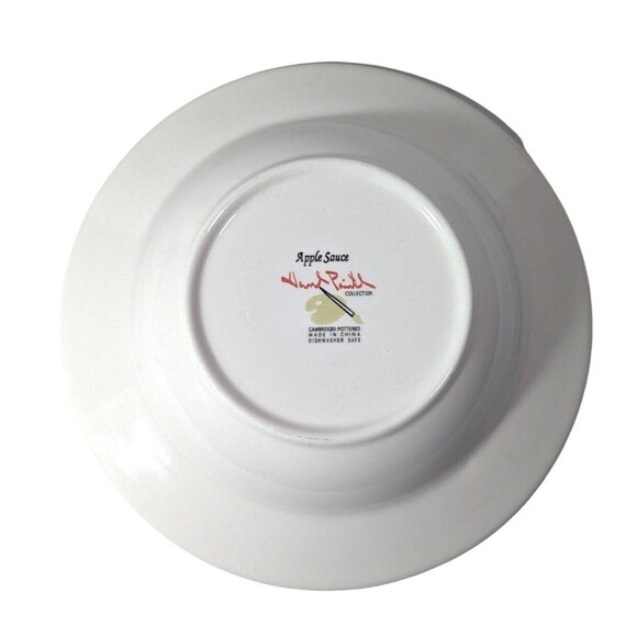 Cambridge Potteries Apple Sauce Soup Bowl Vegetable Serve Ware Hand Painted 9-in - Picture 4 of 5